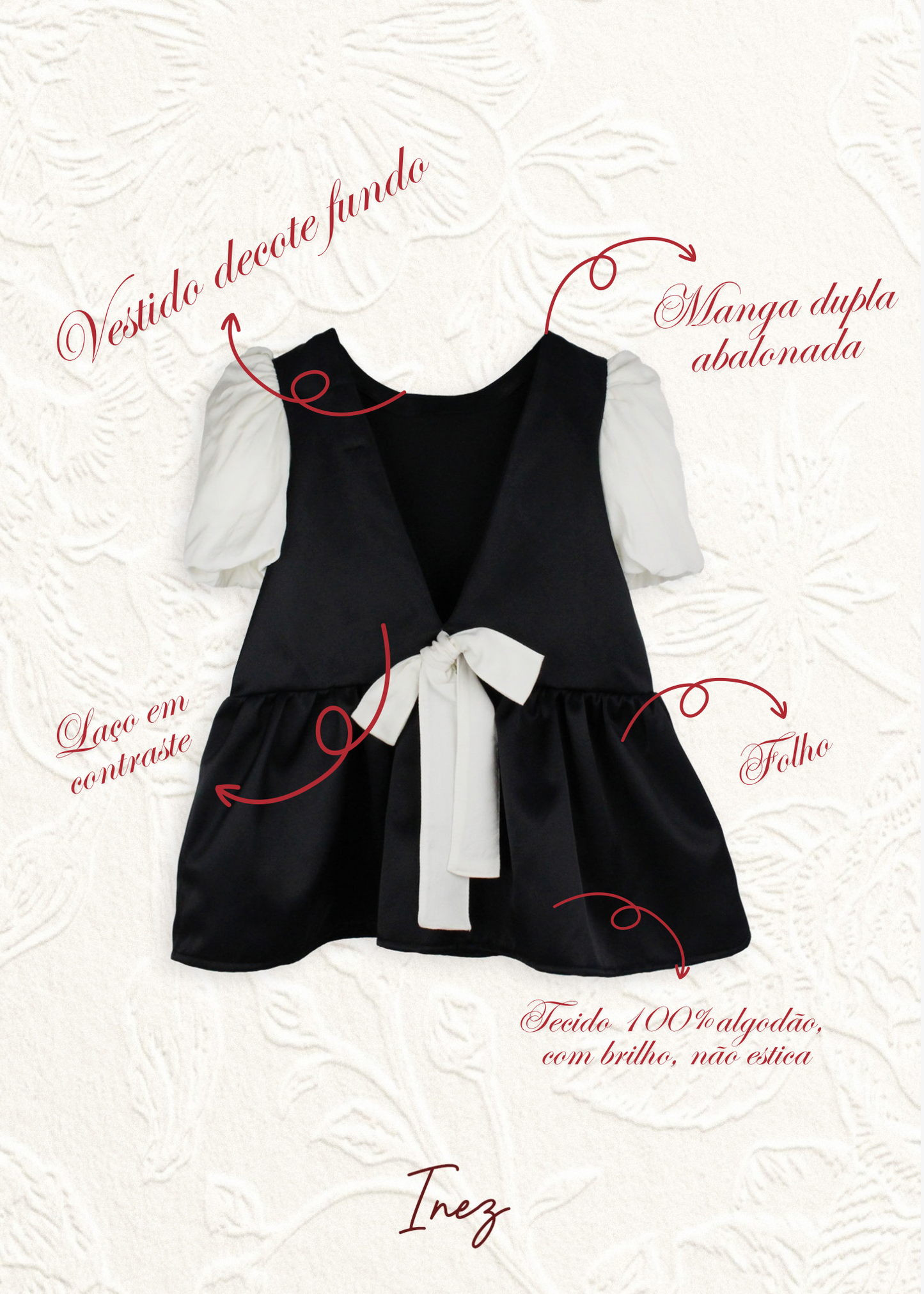 Vestido | Decote fundo Inez STOCK OFF