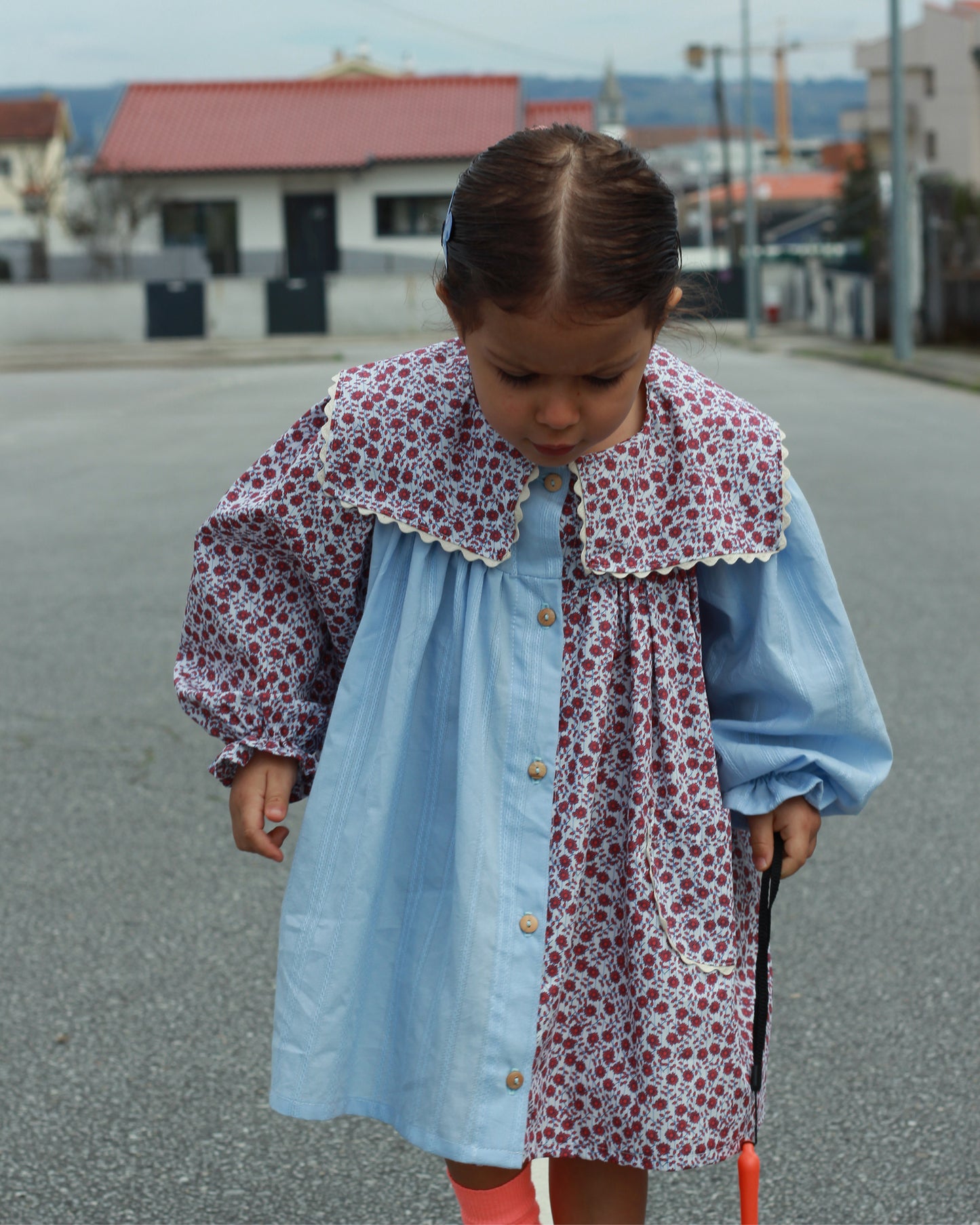 Vestido | Estampado Floral Celeste