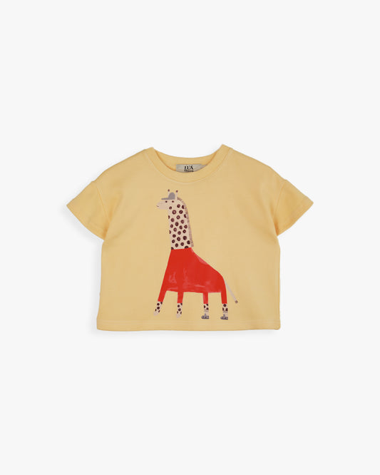T-shirt Estampado | Girafina Amarela