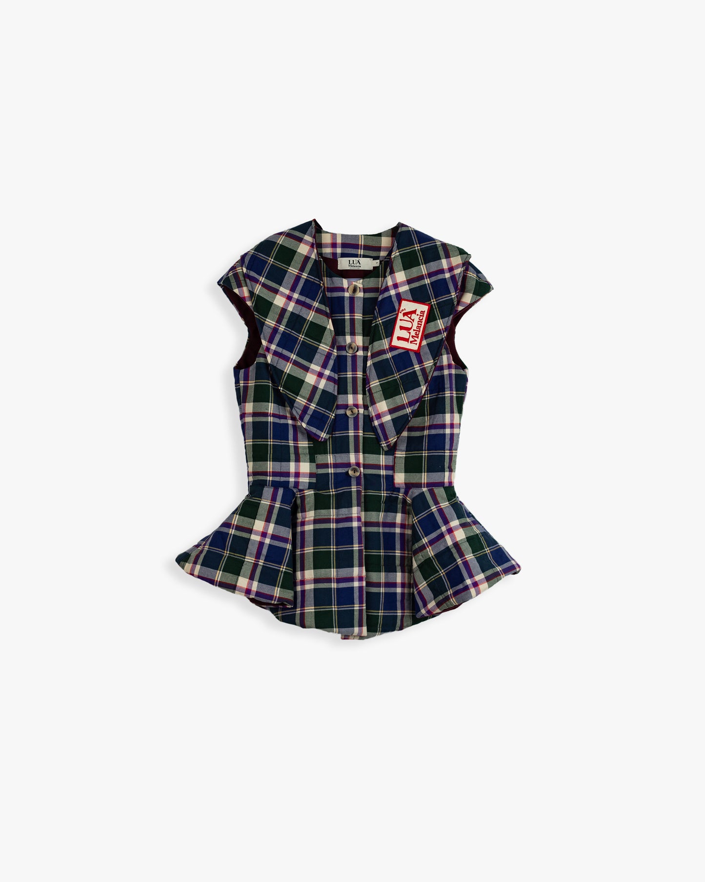 Colete com Capuz Vichy | Amora Adulto